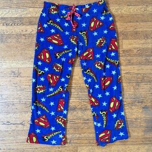 Superman DC Comics Sleep PJ Lounge Pants Plush ~ Sizs M